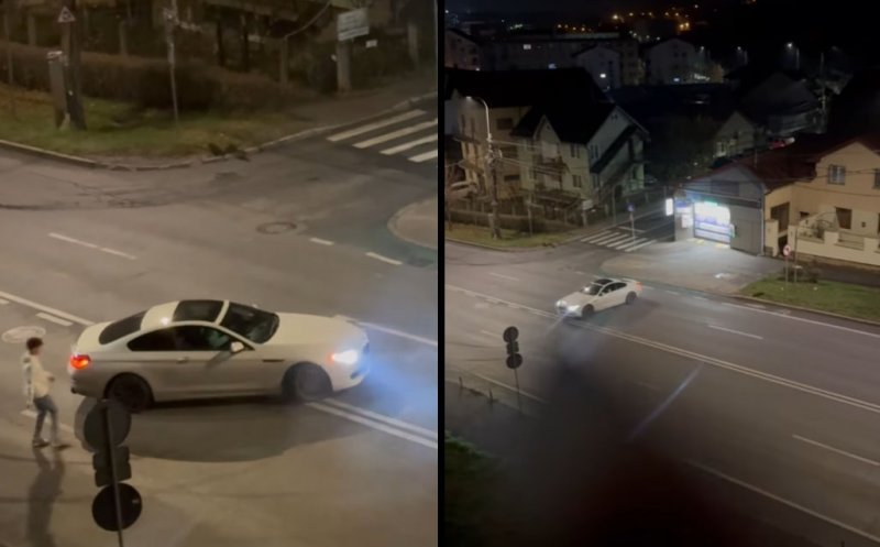 Șofer de 21 de ani, amendat și lăsat fără permis după ce a fost filmat în timp ce făcea drifturi pe o stradă din Cluj-Napoca