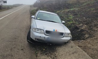 Accident rutier în Cluj: un șofer băut a lovit un cap de pod și a părăsit locul faptei