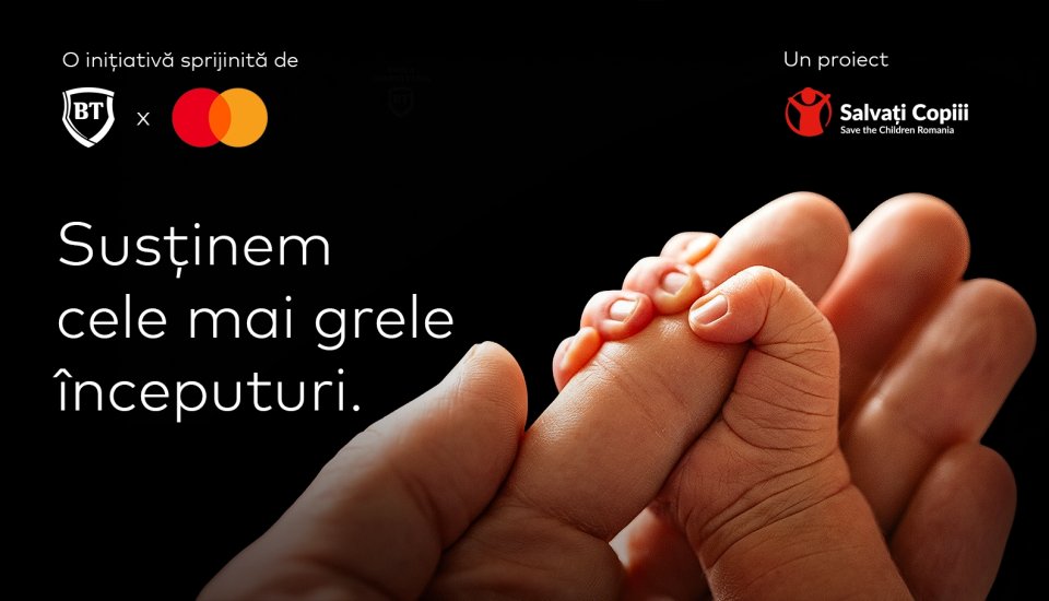 Mastercard și Banca Transilvania, în parteneriat cu Salvați Copiii România, lansează programul „Susținem cele mai grele începuturi”. O inițiativă de 1,5 milioane euro