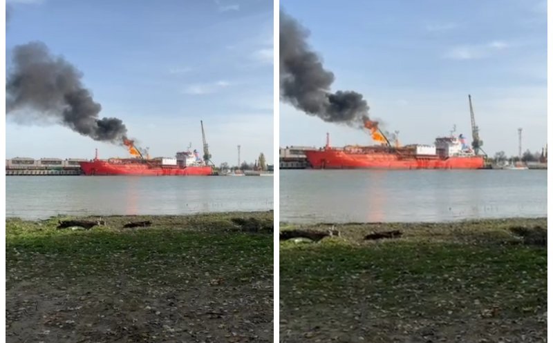 RO-Alert: Navă cu 4.000 de tone de GPL, lovită de o dronă pe Dunăre. Zeci de oameni au fost evacuați