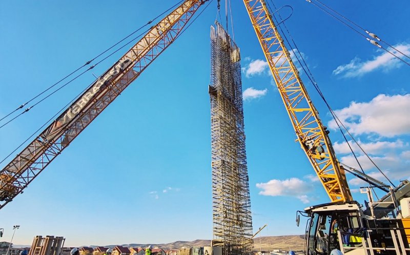 METROU CLUJ. Carcasa de armătură a fost introdusă în pereții mulați ai puțului de lansare 