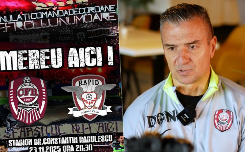 Antrenorul Daniel Pancu, mesaj pentru suporterii CFR-iști înainte de derby-ul cu Rapid, liderul Superligii