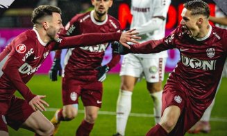 Rapidul a deraiat în Gruia. CFR Cluj a făcut instrucție cu liderul Superligii