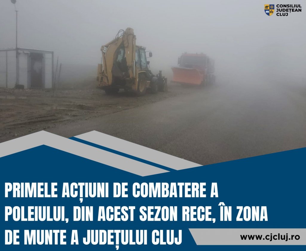 250 de tone de material antiderapant pe drumurile Clujului