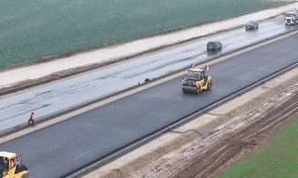 Se lucrează intens pe lotul Chiribiș – Biharia de pe A3. IMAGINI de pe șantier
