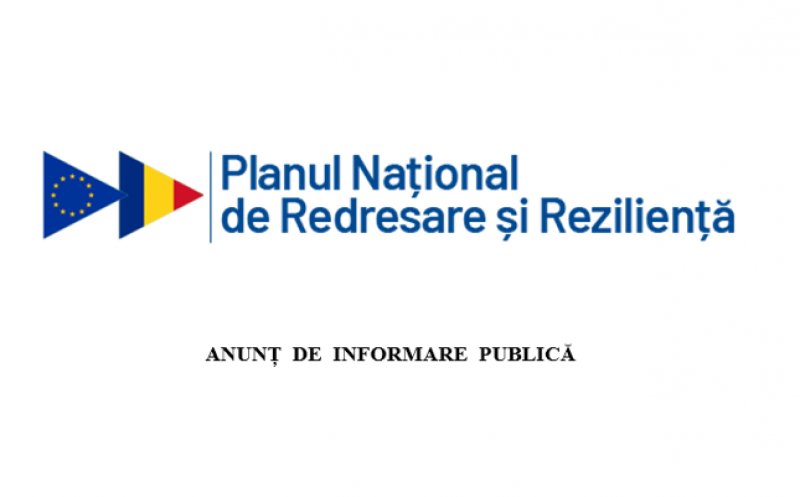 ANUNȚ DE INFORMARE PUBLICĂ: Beneficiarul ISOC IRINA anunță finalizarea proiectului de împădurire a terenurilor agricole finanțat prin PNRR