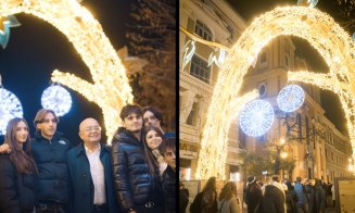 Invitație pe străzile Kogălniceanu și Universității: Instalațiile multimedia de lumini aduc atmosfera de sărbători în inima orașului