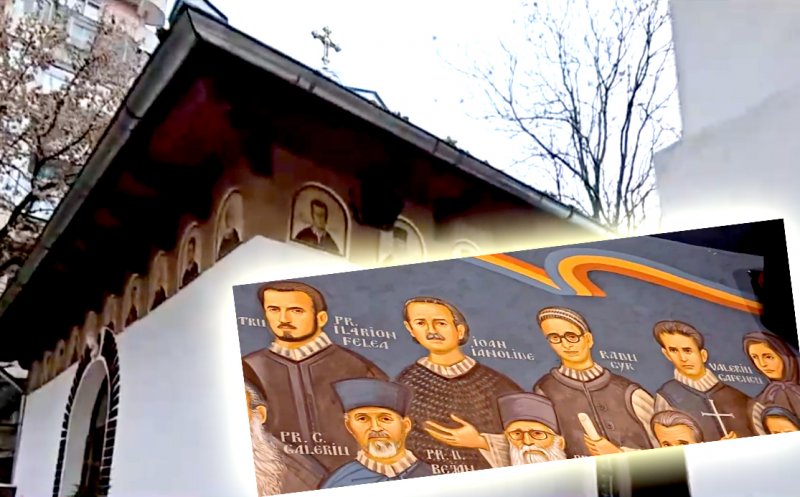 Legionari pictați pe capela unei biserici ortodoxe, cu bani de la stat. Același stat român are legi care pedepsește cu închisoarea legionarismul