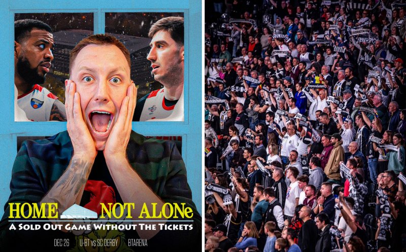 INTRARE LIBERĂ în BTArena, a doua zi de Crăciun, la meciul U-BT - SC Derby