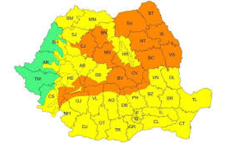 Vremea severă continuă și duminică. Cod portocaliu de vânt și ninsori. Și la Cluj!