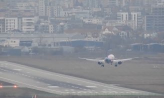 Aterizare cu emoție pe Aeroportul Cluj din cauza vântului puternic
