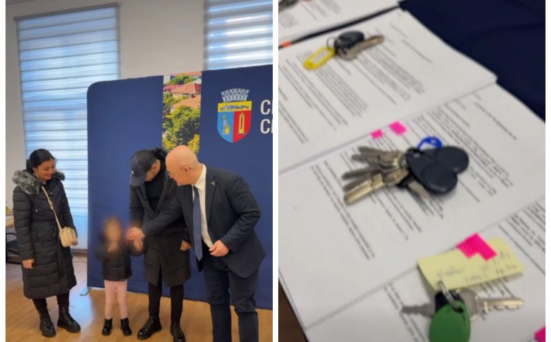 Cadou de Crăciun: zece familii nevoiașe din Cluj s-au mutat în case noi înainte de Anul Nou