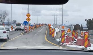 Trafic deschis parțial pe pasajul de la viitorul Spital Regional de Urgență Cluj