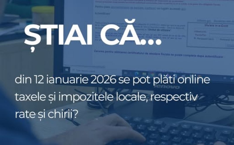 Cluj-Napoca: se pot plăti online taxele și impozitele locale, respectiv rate și chirii