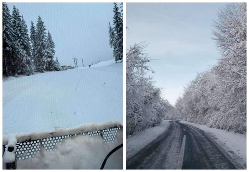 Harta zonelor din România cu cel mai mare strat de zăpadă: la Vlădeasa și Băișoara nămeții ating 1 metru