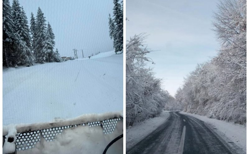 Harta zonelor din România cu cel mai mare strat de zăpadă: la Vlădeasa și Băișoara nămeții ating 1 metru