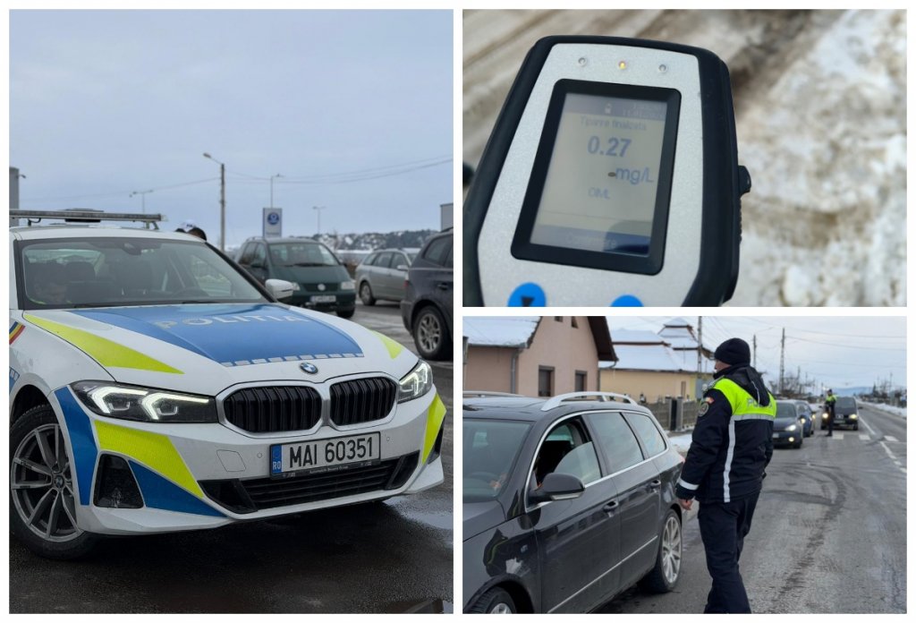 Operațiune-fulger în Cluj: polițiștii au sancționat zeci de șoferi periculoși în doar patru ore