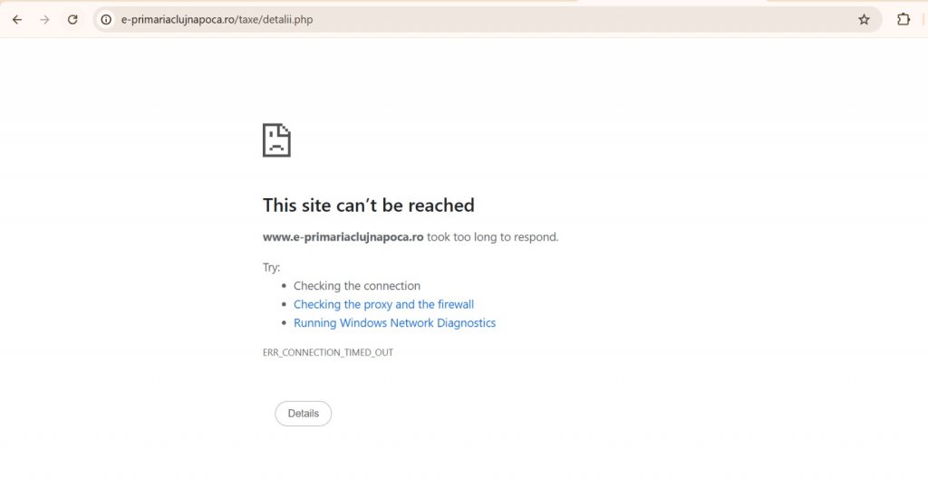 Platforma online a Primăriei Cluj-Napoca, indisponibilă sau greu de accesat în prima zi pentru plata taxelor