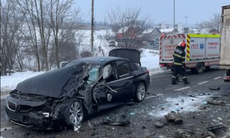 Accident rutier pe o stradă din Cluj. Trafic îngreunat