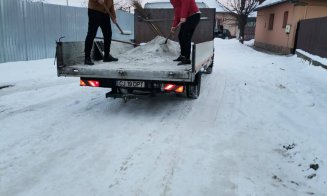 Deszăpezire la foc continuu în Turda. Zeci de străzi curățate într-o singură zi