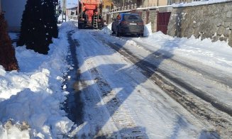 Deszăpezire la foc continuu în Turda. Zeci de străzi curățate într-o singură zi