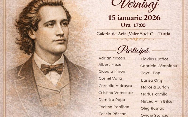 Turda sărbătorește Ziua Culturii Naționale pe 15 ianuarie: Artă, teatru și poezie. Programul evenimentelor