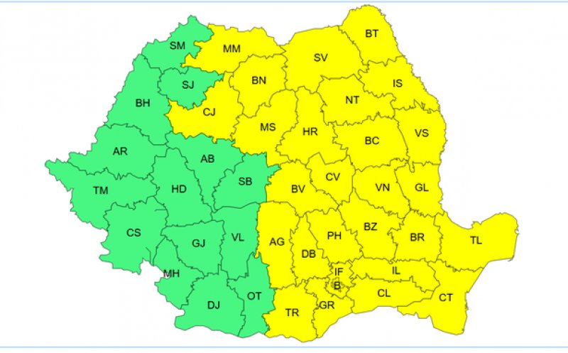 Valul de ger se prelungeşte până miercuri / Cod galben la Cluj