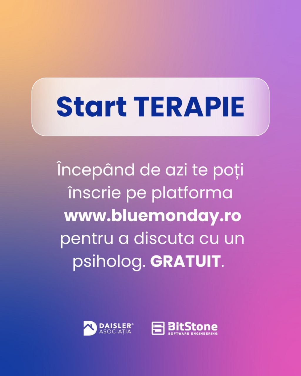 Blue Monday revine în 2026 - 3 ore gratuite de terapie și 3 coferințe cu specialiști pe tema “Ce nu ne poate lua AI-ul azi?”