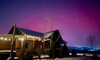 Spectacol de culori pe cerul Clujului. Aurora boreală, vizibilă în mai multe zone / Imagini superbe și din avion