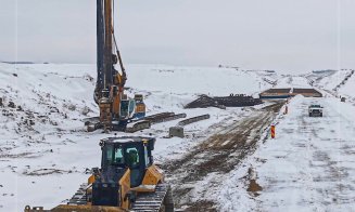 Lucrări în condiții de iarnă pe Autostrada Transilvania: Șantierul Suplacu de Barcău – Chiribiș nu intră în pauză