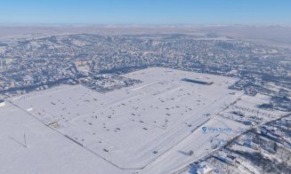 IMAGINI spectaculoase de iarnă cu Castrul Roman de la Turda