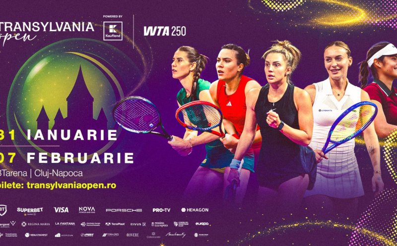Transylvania Open 2026. A fost tras la sorți tabloul principal al turneului de la Cluj-Napoca
