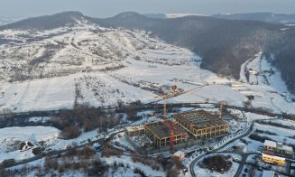 Șantierul viitorului Muzeu de Istorie al Transilvaniei din Florești, surprins din dronă:  60% din lucrări finalizate