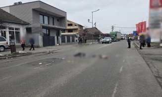 Accident grav în Cluj: Un TIR a lovit doi pietoni. Echipajele medicale au intervenit de urgență