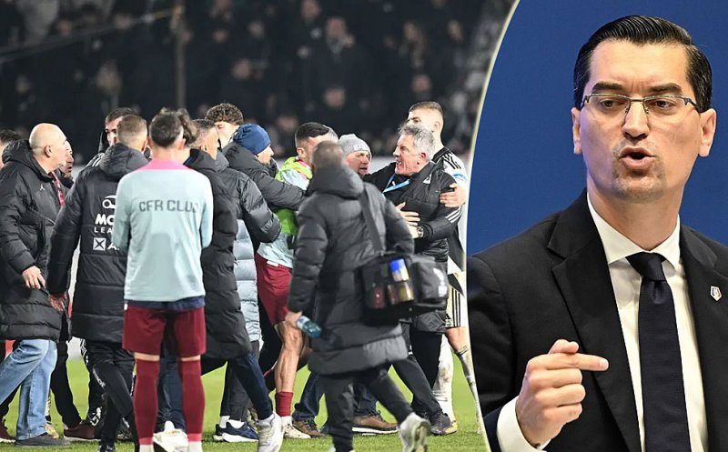 Reacția președintelui FRF, Răzvan Burleanu, după scandalul de la CFR – U Cluj / Ce prevede regulamentul FRF