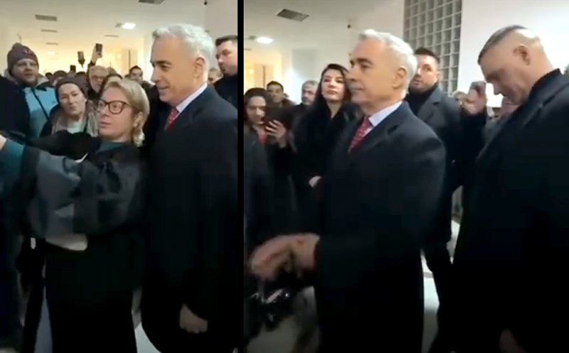 ”Fanii” lui Georgescu i-au spus un Tatăl Nostru pe holurile Tribunalului. Cum le-a ignorat fostul candidat la prezidențiale momentul de evlavie