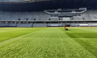 Cum se prezintă gazonul de pe Cluj Arena înaintea meciului din Cupa României. Tișe: „Sperăm la un meci de calitate”