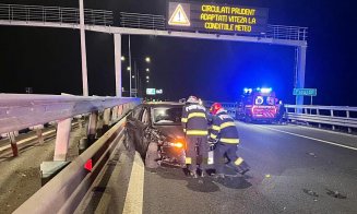 ACCIDENT cu 3 mașini pe Autostrada A10 Sebeș-Turda
