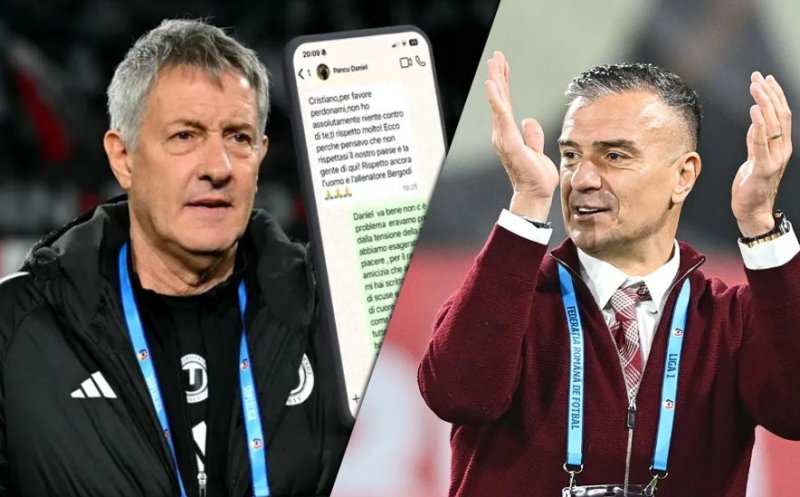 Cât le-a luat lui Pancu și Bergodi să îngroape securea războiului din derby / Ce mesaje și-au trimis atrenorii de la CFR și ”U”