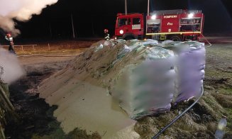 INCENDIU în Cluj noaptea trecută cu pagube mari / Cantitate considerabilă de îngrășământ chimic, în apropierea focului