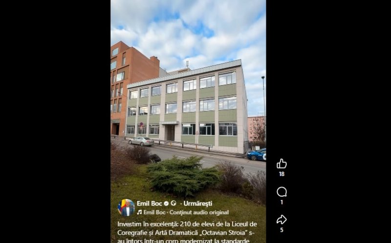 210 de elevi de la Liceul de Coregrafie și Artă Dramatică „Octavian Stroia” s-au întors într-un corp modernizat la standarde internaționale