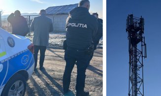 Un clujean amenință că se aruncă în gol de pe o antenă GSM, de la peste 15 metri înălțime