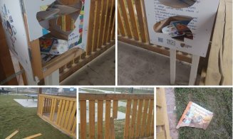Vandalism în plină zi: patru minori au făcut prăpăd într-un parc de lângă Cluj. Nota de plată ajunge la părinți