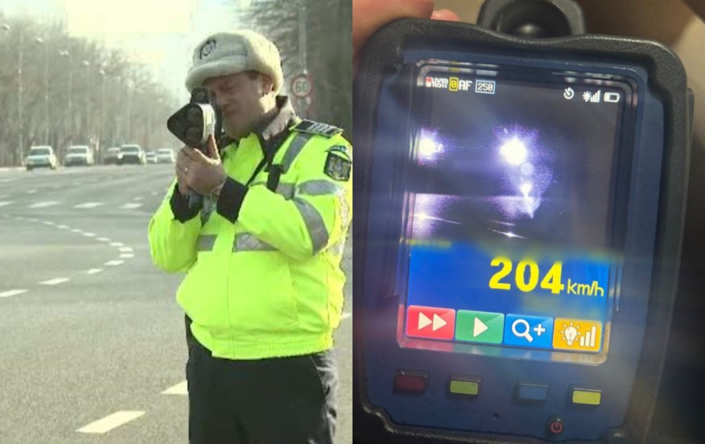 A "rupt" radarul pe A3 cu 204 km/h. Ce au descoperit polițiștii după ce l-au tras pe dreapta e și mai grav