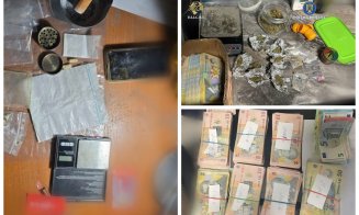"Război" total cu drogurile la Cluj: polițiștii au spulberat o rețea de traficanți și au confiscat zeci de substanțe