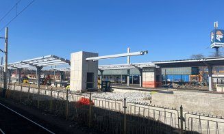 Lucrările la șantierul de la gara Cluj-Napoca avansează vizibil