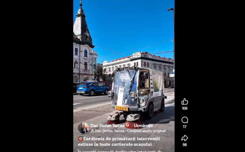 A început curățenia de primăvară la Cluj-Napoca. Dan Tarcea: Intervenții în toate cartierele, zi și noapte