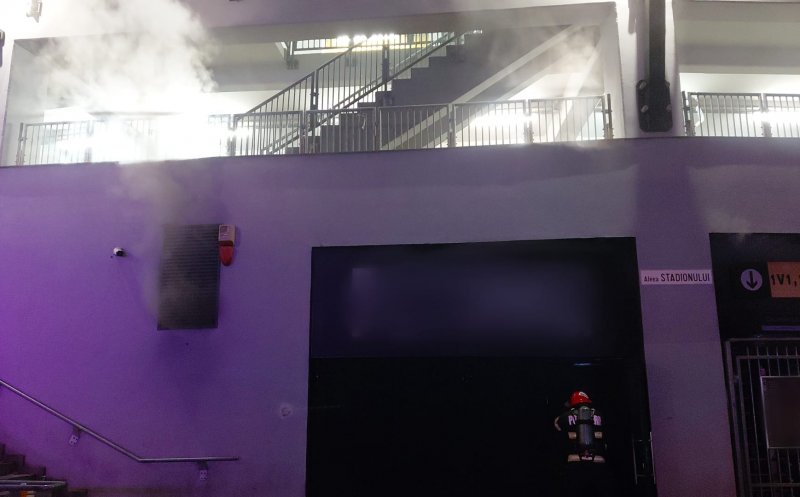 INCENDIU în incinta stadionului Cluj Arena