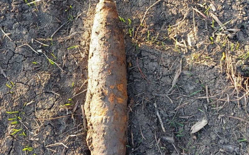 Misiune pirotehnică în Cluj: proiectil de 100 mm, descoperit și ridicat în siguranță