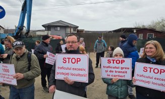 "Stop traficului greu și de tranzit în cartier!". Clujenii protestează din nou în Someșeni